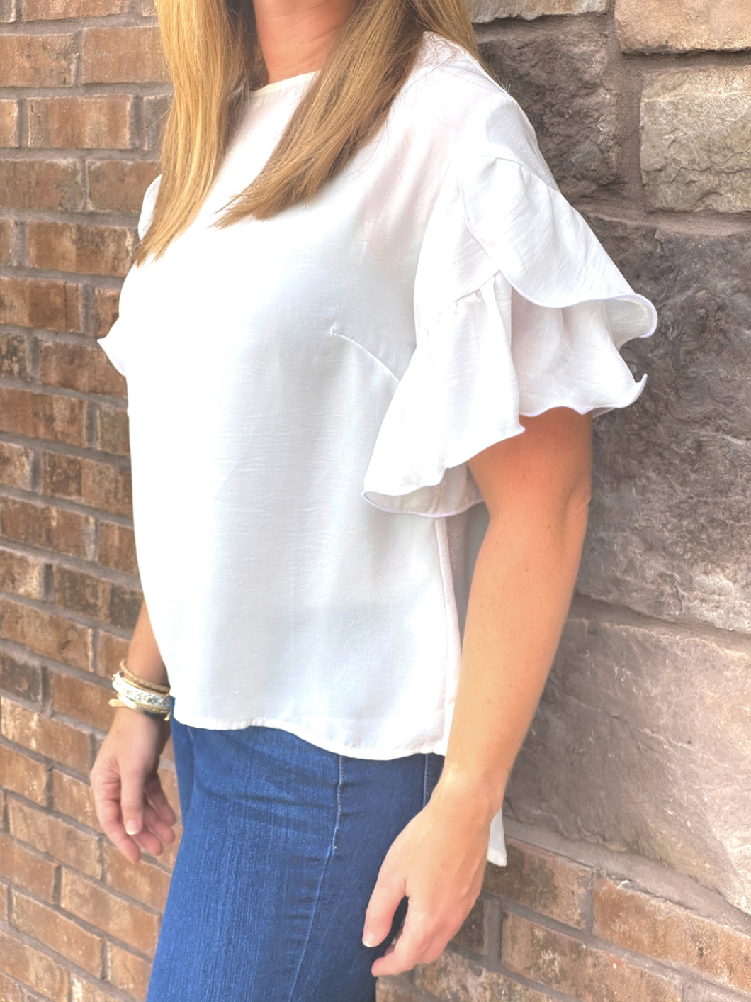 Ruffle Sleeve Top