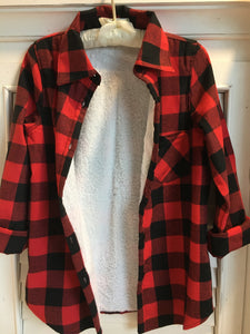 Buffalo Plaid, faux fur vest