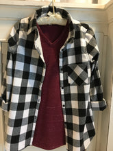 Load image into Gallery viewer, Buffalo Plaid, faux fur vest
